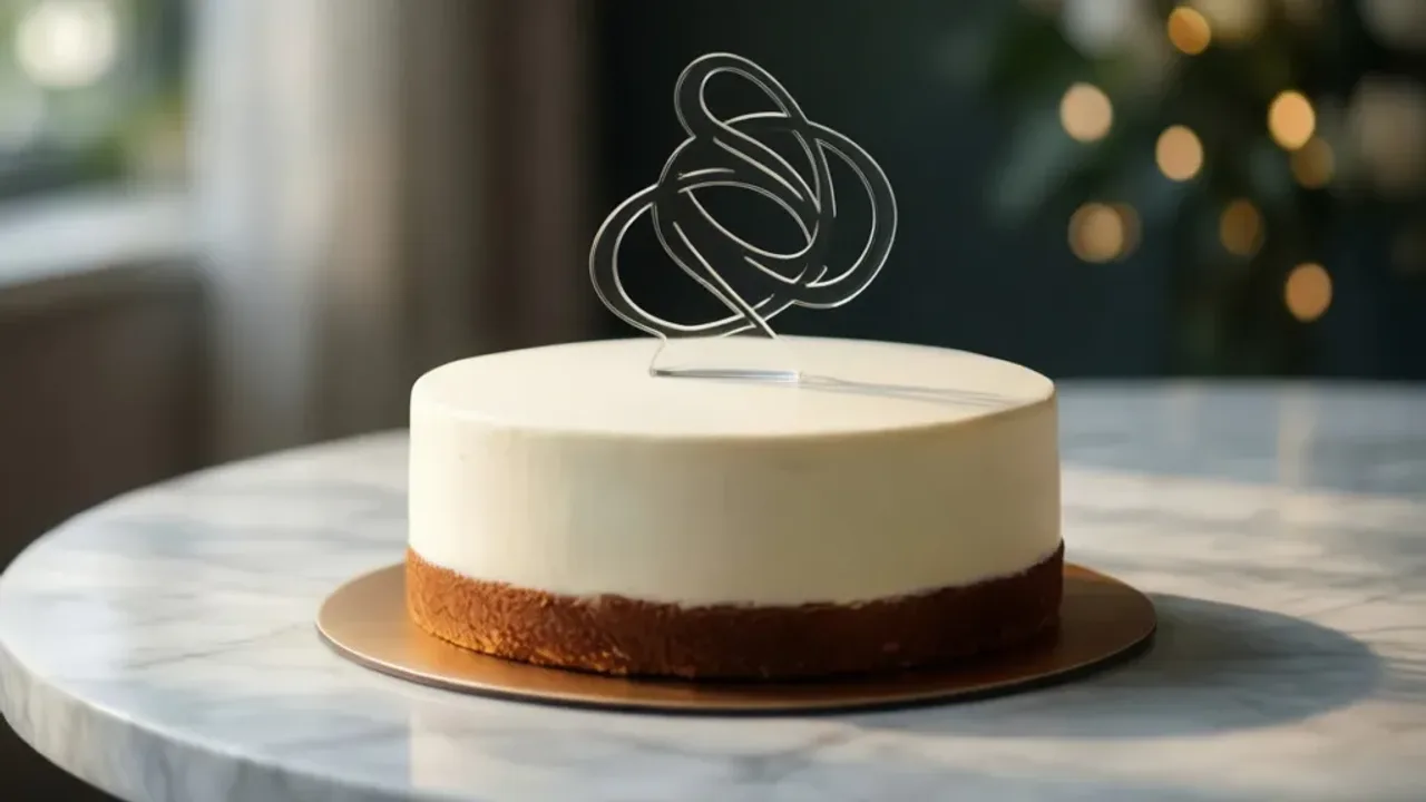 Fajne napisy na tort urodzinowy: uniwersalny napis na tort i toppery Minimalistyczny tort urodzinowy z dekoracyjnym topperem prezentującym fajne napisy na tort urodzinowy w eleganckiej aranżacji.