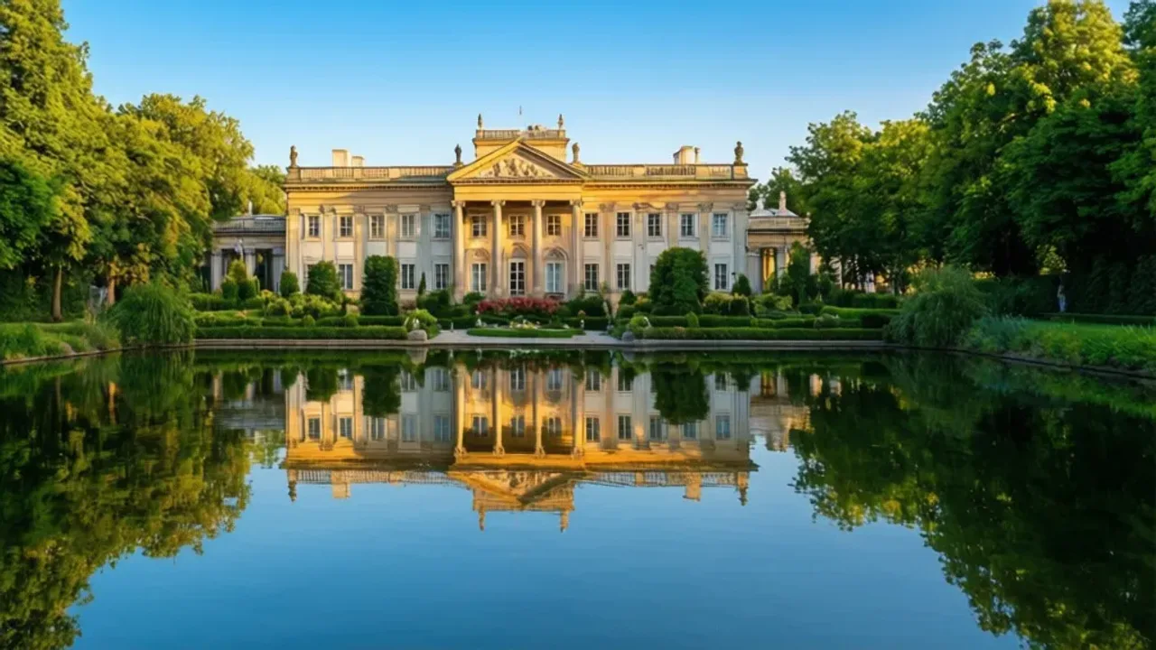 Łazienki park, Łazienki Królewskie w Warszawie: Pałac Na Wyspie i Chopin